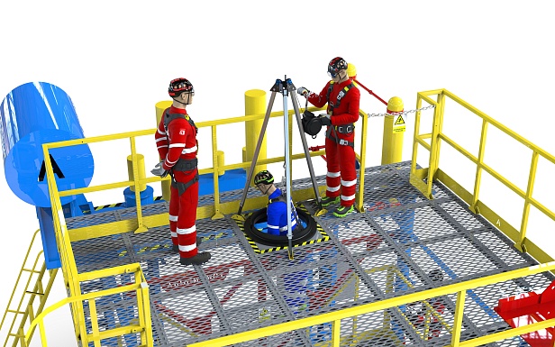 Сергиево-Посадский городской округ. На  ПАО «РусГидро» — «Загорская ГАЭС» смонтирован полигон "Альпинист-03-07" для тренировок безопасной работы на высоте  